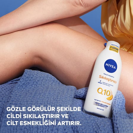 Q10 Sıkılaştırıcı Vücut Losyonu 250 ml,72 Saat Nemlendirici,7 Günde Sıkılaşma,Esnek Cilt,C Vitamini,Kolajen,Normal Ciltler İçin