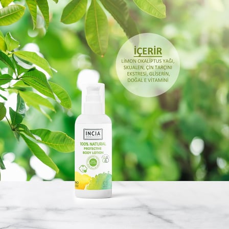 %100 Doğal Koruyucu Vücut Losyonu Sprey Yenidoğan Bebek Çocuk İçin Limon Okaliptus Vegan 100 ml