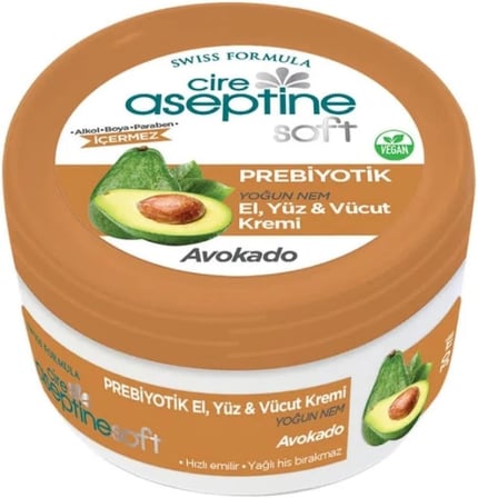 CİRE ASEPTİNE Soft Prebiyotik Avokado El, Yüz ve Vücut Kremi 30 ml