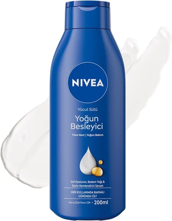 Nemlendirici Vücut Sütü 200 ml,Yoğun Besleyici,Hyaluron,Badem Yağı,Kuru Cilt