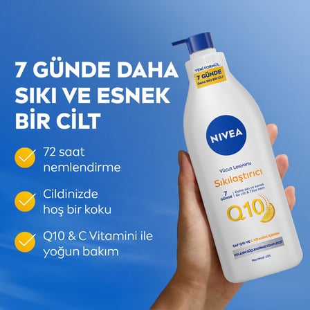 Creme Care Nemlendirici Duş Jeli 250ml ve Q10 Sıkılaştırıcı Vücut Bakım Losyonu 400ml, C Vitamini