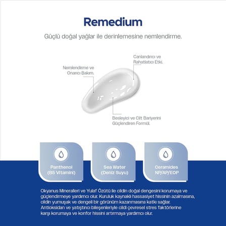 Remedium Vücut Losyonu, Hassas Ciltler için Nemlendirici ve Besleyici, 100ml