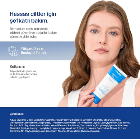 Remedium Vücut Losyonu, Hassas Ciltler için Nemlendirici ve Besleyici, 100ml