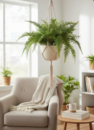 Yapay Çiçek Plastik Cycas Aşk Merdiveni Eğrelti Otu Sıkas Bitkisi 18Yaprak 50*50cm Yapay Bitki