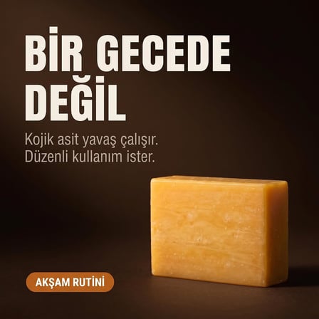 Kojik Asit Sabunu,Koyu Leke, Ölü Hücre, Kolajen, Sivilce, Güneş Lekesi, Zerdeçal, Retinol, C Vitamini, E Vitamini, Kadınlar ve Erkekler için Yüz Temizleyici.