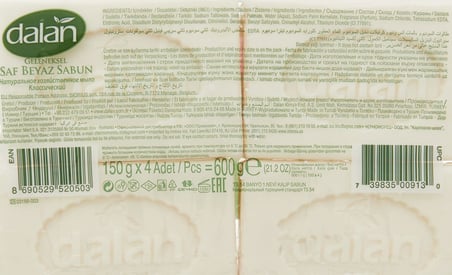 Geleneksel Saf Beyaz Banyo Sabunu Gül 150x4 g