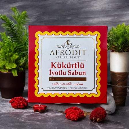 Kükürtlü İyotlu Sabun, Tüm Cilt Tipleri İçin, 100 gr/Soap with Iodine Sulphurous, For All Skin Types