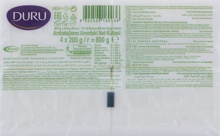 Duru Saf & Doğal Klasik Kalıp Sabun, 800 gr