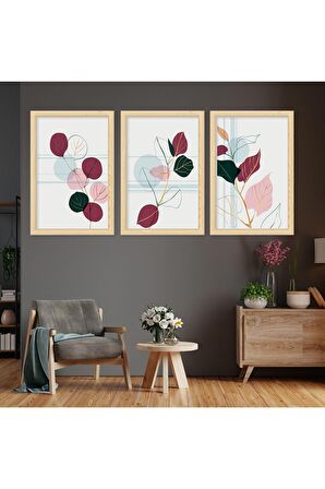 Zevahir 5 Parça Mdf Okyanus Kenarı Manzara Tablo Ve Mdf Saat Kombin