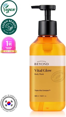 Vital Glow Body Wash Vitamin C E B12 Nemlendirici Duş Jeli 500 ml Cildinizi Derinlemesine Temizleyerek Ferahlatır