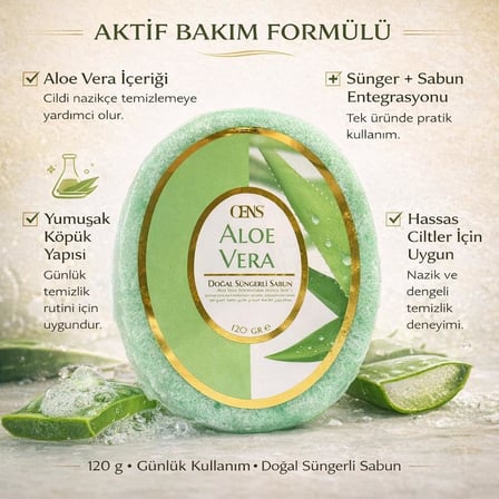 aloe vera özlü doğal süngerli sabun hassas ciltler için nemlendiricin köpüren kokulu banyo süngerli sabun
