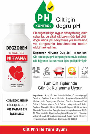 Bitki Özlü Nirvana Duş Jeli (Kolajen & Hyaluronik Asit Kırışıklık Karşıtı Besleyici Nemlendirici)