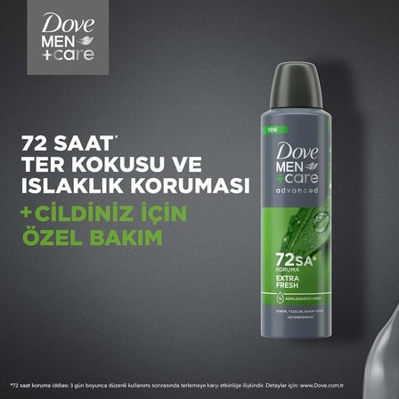 Men Care Advanced Erkek Deodorant 72 Saat Koruma Extra Fresh 150 Ml
