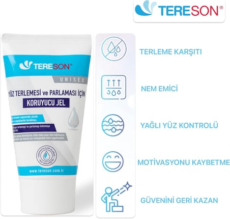 Yüz Terlemesi ve Parlaması için Koruyucu Jel, 50ml