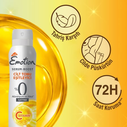 Emotion Serum Boost Cilt Tonu Eşitleyici Deodorant 150 ml