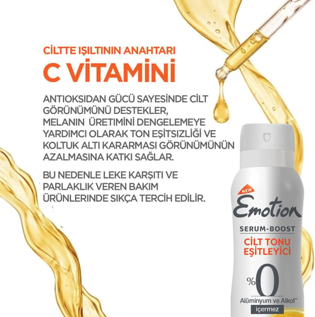 Emotion Serum Boost Cilt Tonu Eşitleyici Deodorant 150 ml