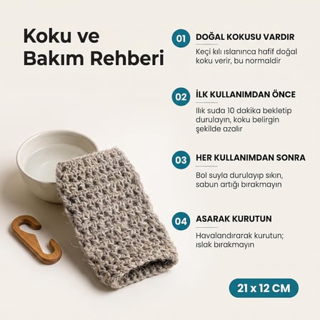 Keci Kili Banyo Kesesi, El Dokumasi Vucut Lifi, Batik Ve Olu Deri Karsiti Peeling Lifi