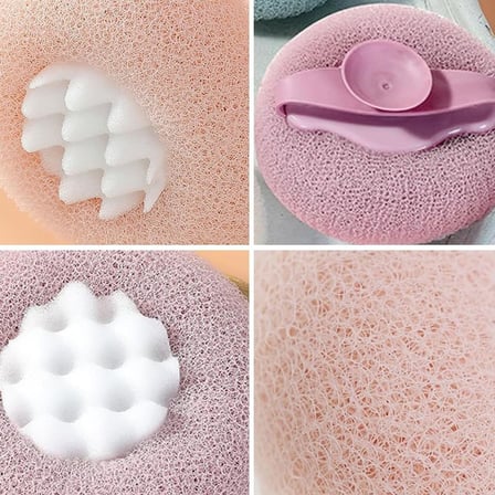 GüncelÇarşı Vantuzlu Banyo Masaj Süngeri Peeling Etkili Vücut Kesesi ve Köpürtücü, Duş Süngeri, Duş Kesesi, Lif