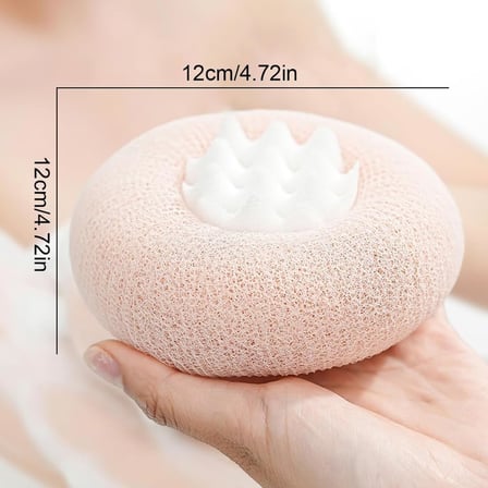 GüncelÇarşı Vantuzlu Banyo Masaj Süngeri Peeling Etkili Vücut Kesesi ve Köpürtücü, Duş Süngeri, Duş Kesesi, Lif