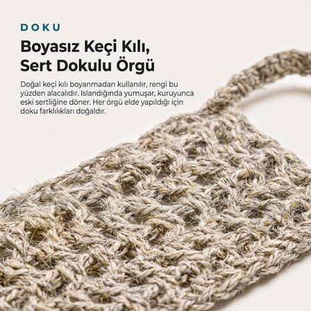 Keçi Kılı Sırt lifi El örmesi. 70 cm 11 cm gri