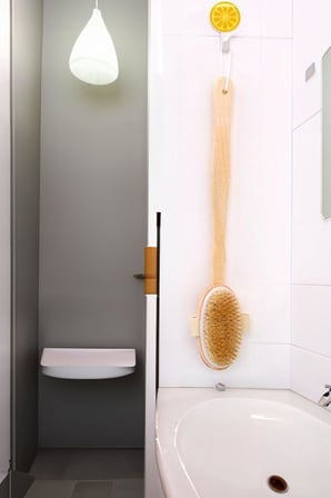 Banyo Peeling Duş Lifi Vücut Fırçası Sırt Kesesi Kuru Fırçalama At Kılı Ahşap 1450