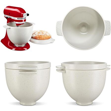 KitchenAid 5KSM2CB5BGS Pişirici Kapaklı Evde Ekmek Yapma Kasesi