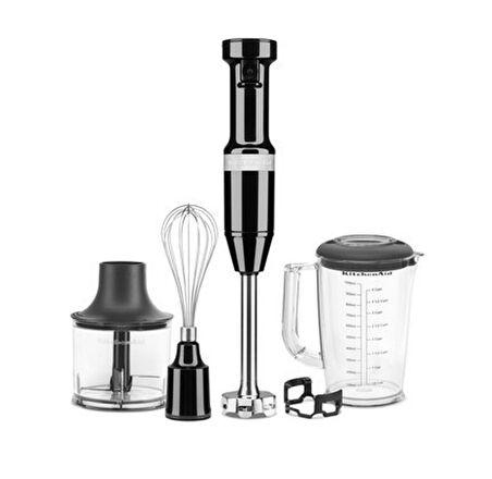 KitchenAid 5KHBV83EOB 180 Watt Parlak Siyah El Blender Seti