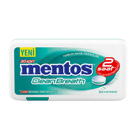Mentos Clean Breath Yeşil Nane 12Adet x 21Gram