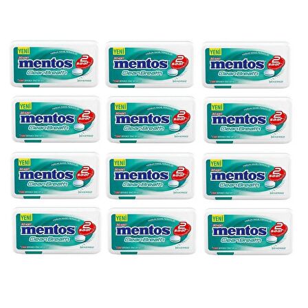 Mentos Clean Breath Yeşil Nane 12Adet x 21Gram