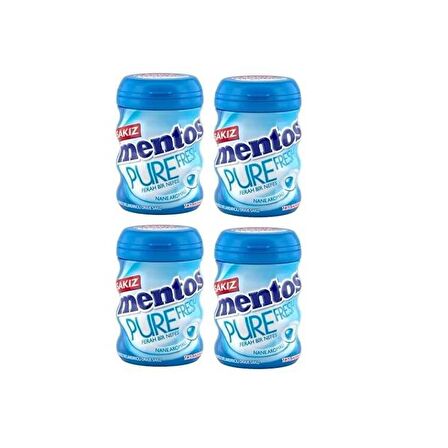 Mentos Pure Fresh Nane Aromalı Draje Sakız 4Adet x 60Gram