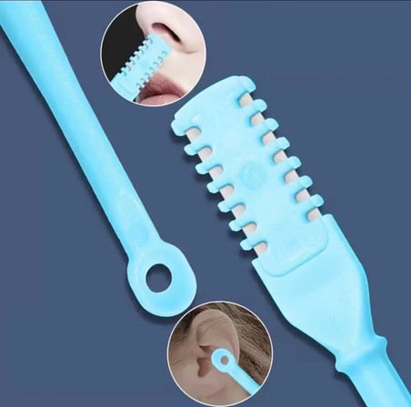 Korumalı Jilet Uçlu Burun ve Kulak Kılı Temizleme Aparatı | Acısız ve Güvenli Tüy Alma Aparatı | Pratik Plastik Kişisel Bakım Aracı | Tek Kullanımlık/Uzun Ömürlü Manuel Düzeltici