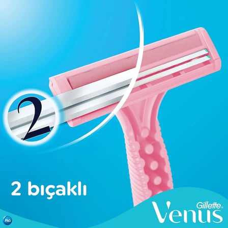 Simply Venus 2 Basic Kullan At Kadın Tıraş Bıçağı 5 Adet