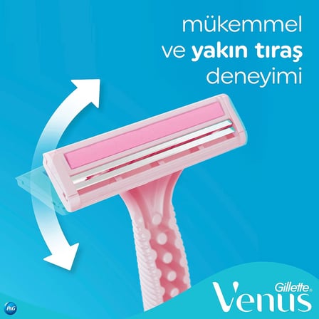 Simply Venus 2 Basic Kullan At Kadın Tıraş Bıçağı 5 Adet