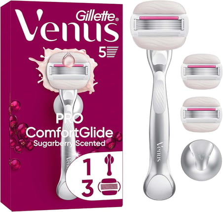 Pro ComfortGlide Sugarberry Kokulu Kadın Tıraş Bıçağı, 3 Yedek Tıraş Bıçağı