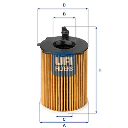 Ufi Yağ Filtresi Citroen Fiat Ford Mazda Peugeot Mini Suzuki Toyota Volvo  25.037.00