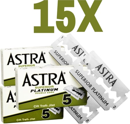 Susicit Superior Premium Platinum Çift Kenarlı Güvenlik Tıraş Bıçağı, 5 Adet (3'lü Paket)