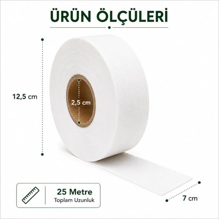 25 Metre Ağda Bezi Rulo Profesyonel Epilasyon Bezi Dayanıklı Nonwoven Ağda Kağıdı Sir Ağda Bezi Rulosu Ev Tipi ve Salon Kullanımı İçin (ASORTİ RENK)