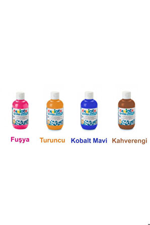 Yıkanabilir Guaj Boya 4 Renk 250 ml