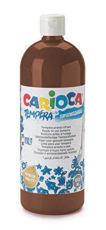 Carioca Tempera Boya - Kahve Rengi (Süper Yıkanabilir) 1000ml - 1350gr / Plastik Şişede