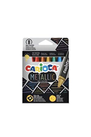 Carioca - Metalik Wax Maxi Pastel Boya Kalemi 8'Li