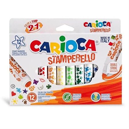 Carioca Stamperello Damga Ve Keçeli Kalem 12Li