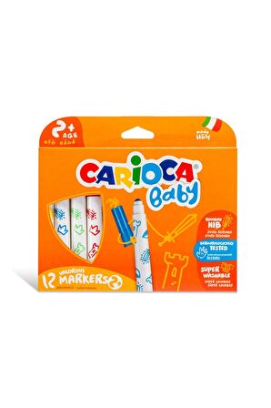 Carioca Jumbo Bebek Süper Yıkanabilir Keçeli Boya Kalemi 12'li