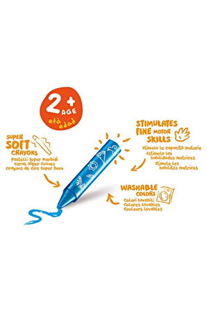 Jumbo Bebek Elleri Kirletmeyen Pastel Boya Kalemi 8'li