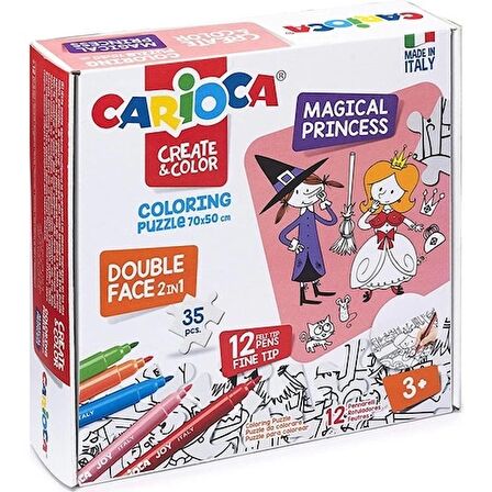 Carioca Boyanabilir Puzzle Magical Princess ve Joy Keçeli Kalem 42941
