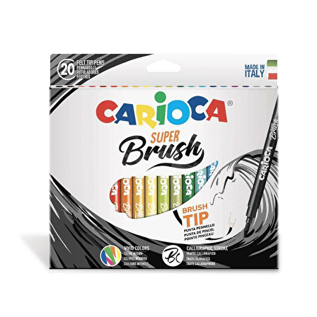 Carioca 42968 Süper Brush Keçeli Kalem 20'li