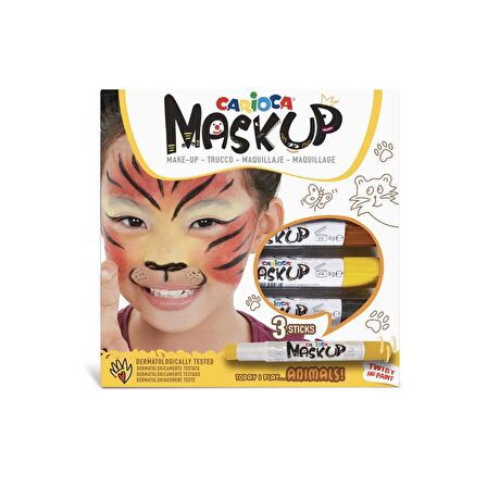 Carioca Mask Up Yüz Boyası 3 Renk Hayvanlar