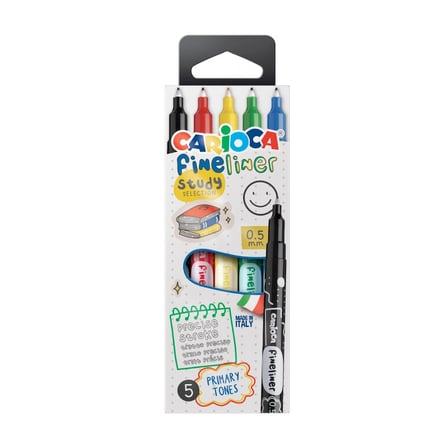 CARİOCA FINELINER İNCE UÇLU KEÇELİ KALEM STUDY 5'Lİ