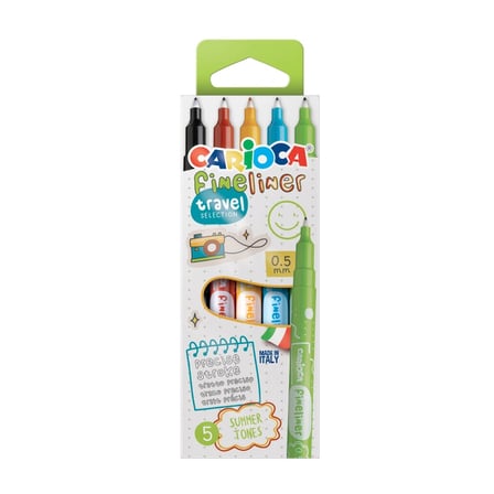 CARİOCA FINELINER İNCE UÇLU KEÇELİ KALEM TRAVEL 5'Lİ