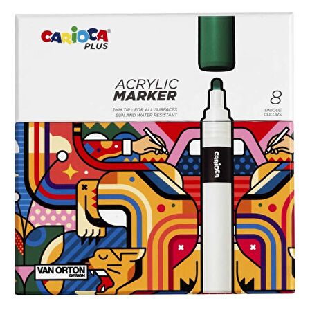 Carioca Plus Akrilik Marker 8'li