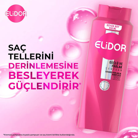Saç Bakım Şampuanı, Güçlü ve Parlak, 650 ml